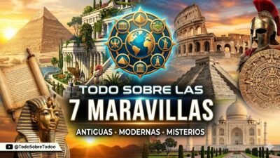 Representacion de las Siete Maravillas del Mundo Antiguo