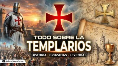 Representacion de caballeros templarios en la Edad Media