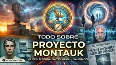 Imagen de Camp Hero en Montauk con la antena radar en el fondo