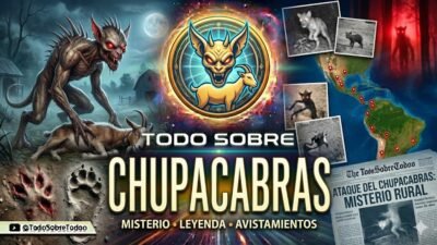 Representacion artistica del Chupacabras como criatura desconocida
