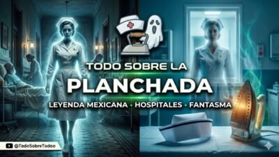 Corredor oscuro de hospital con figura en uniforme de enfermera