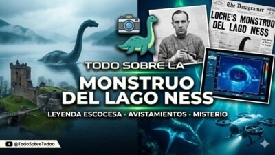 Vista del lago Ness en Escocia con niebla matinal