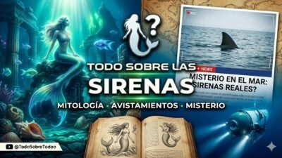 Representacion editorial de una sirena como figura mitologica entre el mar, el deseo y el peligro