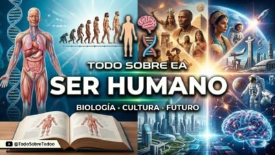Ilustracion editorial sobre el ser humano como cruce entre biologia, conciencia y cultura.