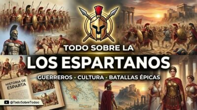 Representacion de guerreros espartanos con armadura hoplita y lanzas en formacion de falange