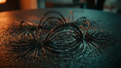 Líneas de campo magnético y la fuerza invisible del magnetismo.