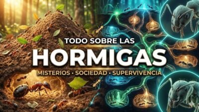 La compleja organización social y el trabajo colectivo de las hormigas.