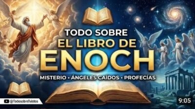 Manuscrito antiguo del Libro de Enoc en caracteres etíopes, mostrando el desgaste del tiempo sobre el pergamino.