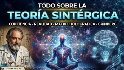Ilustracion editorial sobre la Teoria Sintergica, la lattice y el campo neuronal.