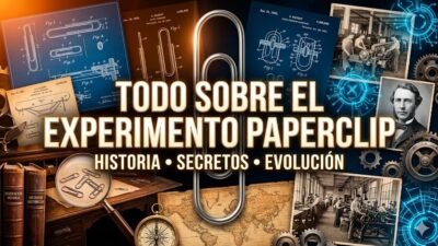 Ilustracion editorial sobre la Operacion Paperclip, cientificos alemanes y la tecnologia de posguerra.